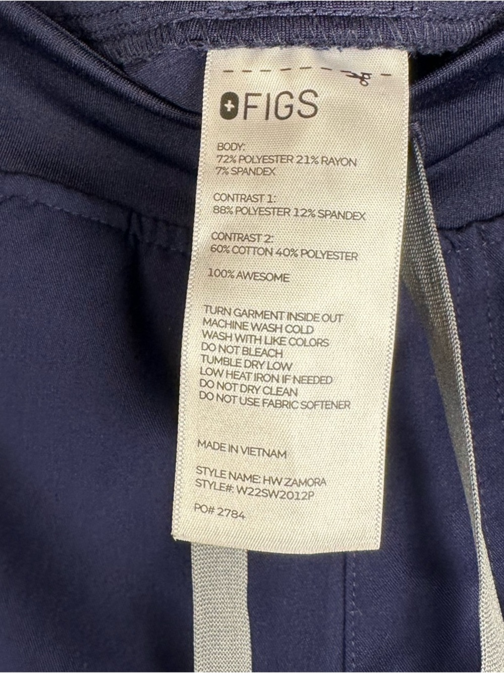 Figs‎ Blue High Rise Zamora Jogger Scrub Pants Women’s Sz S - Picture 7 of 7